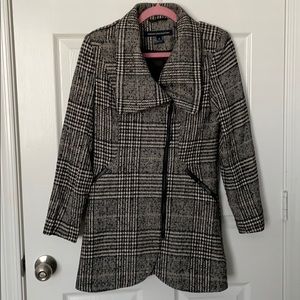 French Connection Houndstooth Plaid Jacket Size XS
